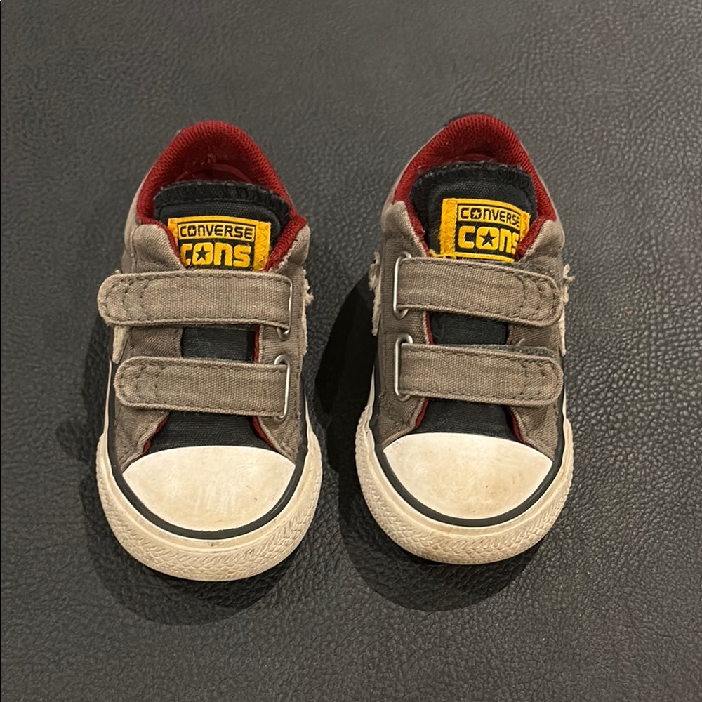 Converse Gray Sneakers with Velcro sz:5